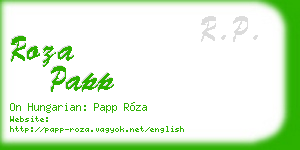 roza papp business card